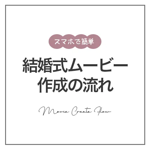 結婚式ムービーテンプレートの作成の流れ